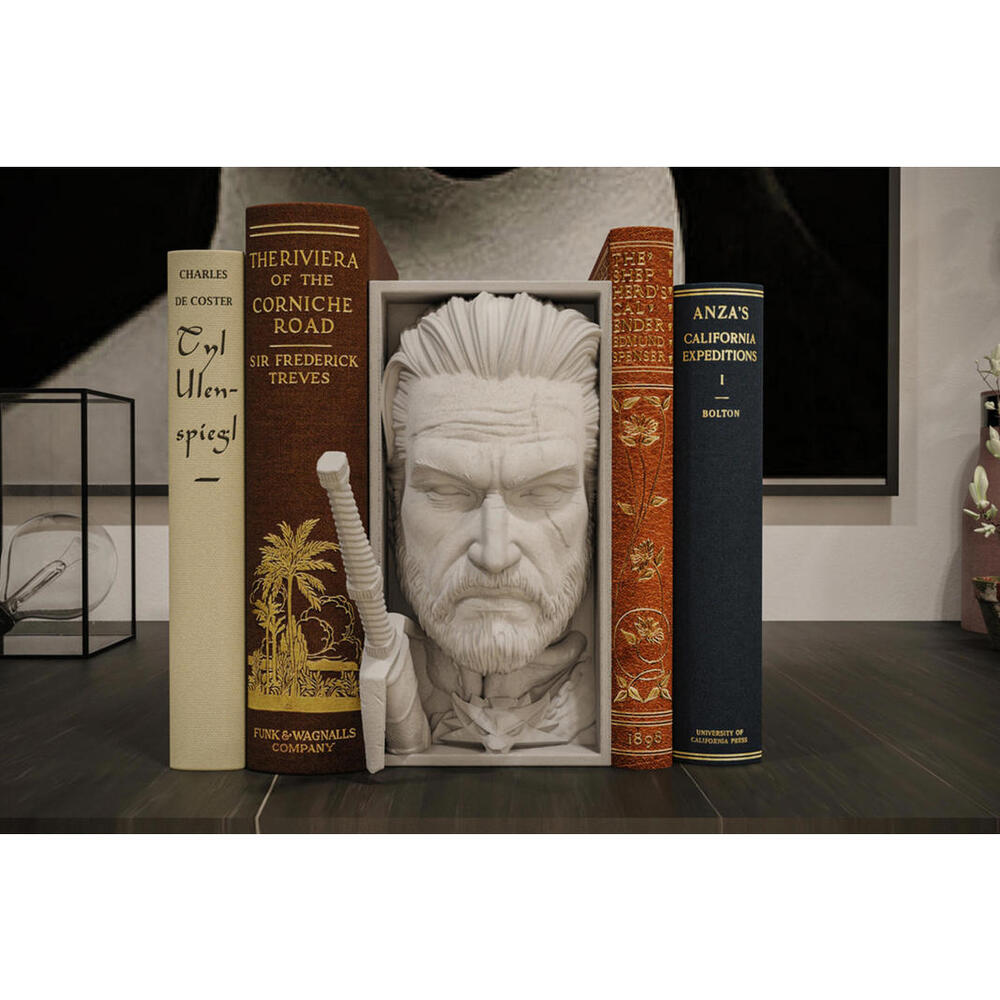 Geralt of Rivia Book Nook - The Witcher Inspired 3D Printed Bookshelf Insert